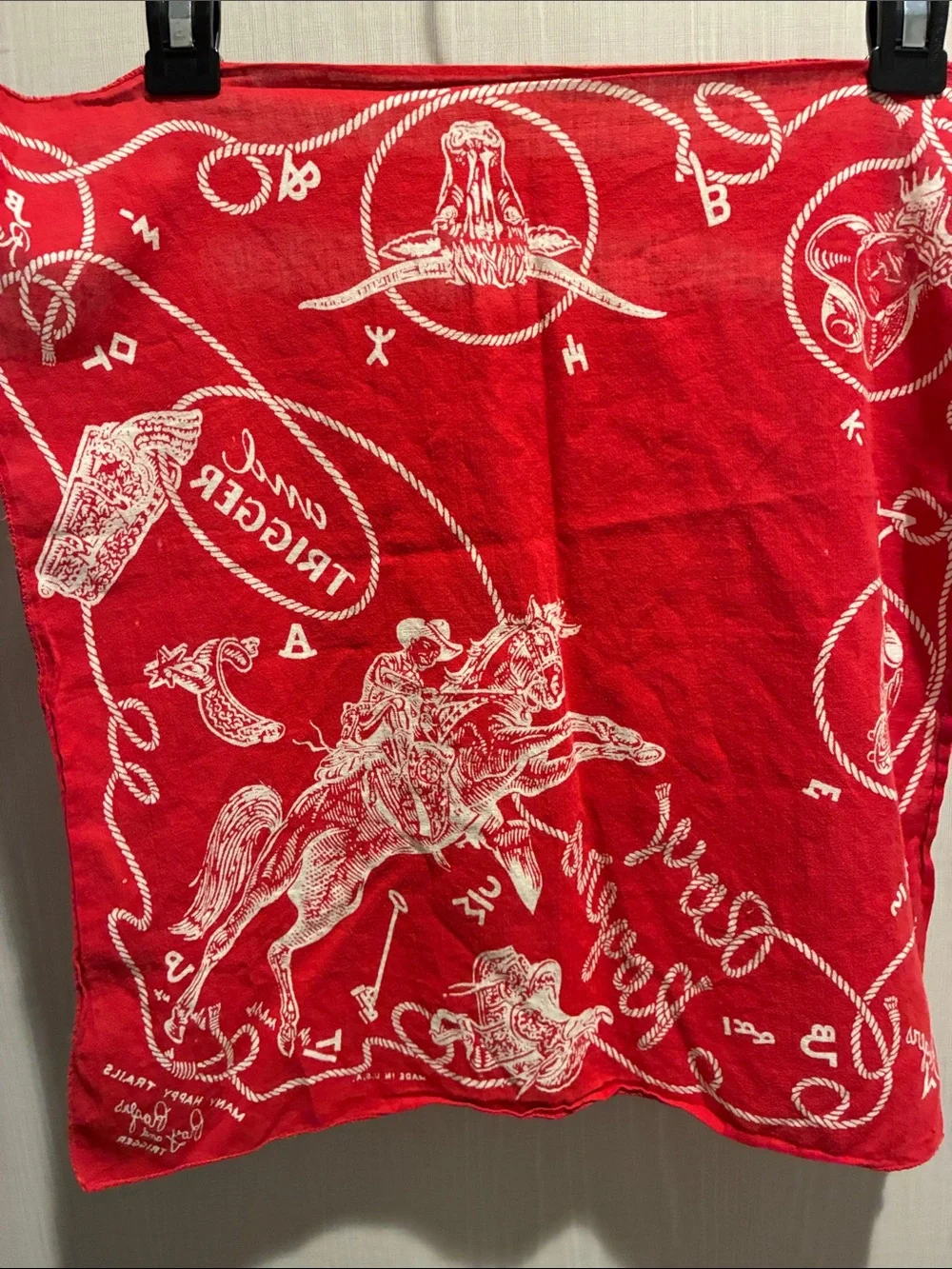 Vintage Roy Rogers and Trigger Bandanna